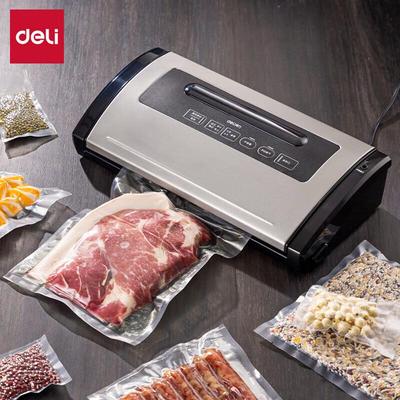 Deli Автоматический вакуумный упаковщик для сухих и влажных продуктов с резаком, штекер CN (адаптер в комплекте)