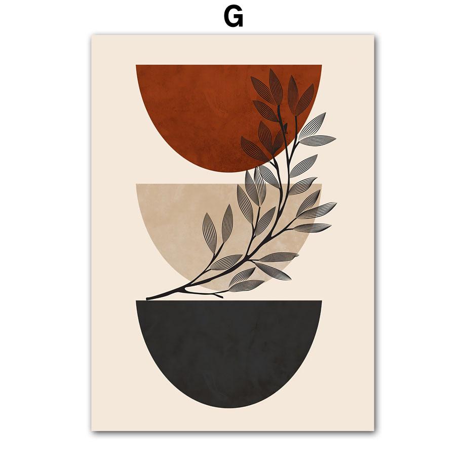 Бохо Солнечный Свет Луна Лист Линии Радуга Геометрия Настенное Искусство Холст Живопись Скандинавские Постеры И Принты Картины Для Декора Гостиной