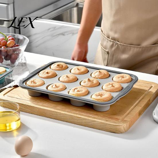 Heat Resistant Muffin Mold Silicone Pan for Baking, 6/12-Cavity Easy Release Cake Reusable Mold, Food Grade Nonstick Cupcake Kitchen Baking