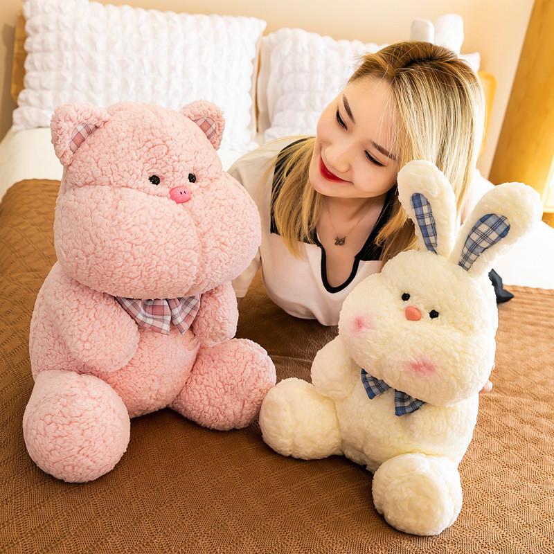 Animal Plush Stuffed Toys Rabbit Pig Bear Frog Tiger Birthday Gifts Decoration