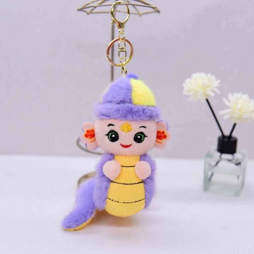 Kawaii Chinese Style Snake Year Creative Key Chain New Year Snake Red/Green Cartoon Animal Pendant Gifts
