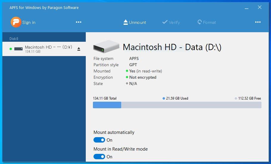 APFS для Windows от Paragon Software Однопользовательская лицензия (при поддержке Японии)