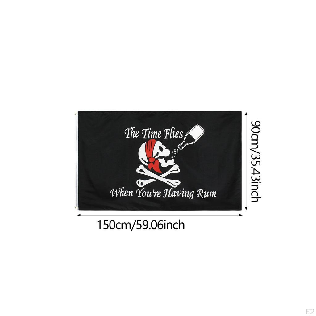 Пиратский флаг, новинка полиэстер Драпо Руж с латунными люверсами баннер для Хэллоуина