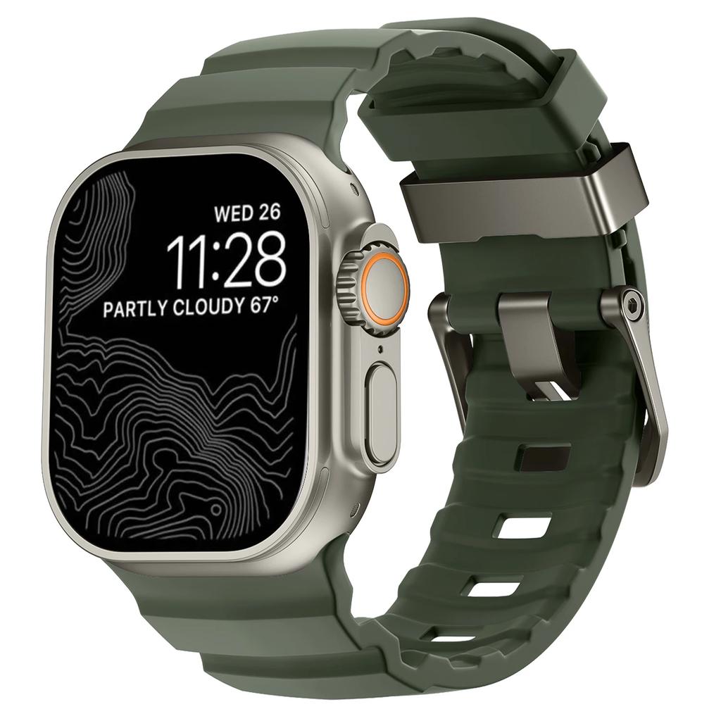Силиконовый ремешок Trail для Apple Watch Band 49 мм 46 мм 45 мм 44 мм Спортивный браслет Наручный ремешок для iwatch Серии Ultra 3 2/10 9 8 7 SE 6