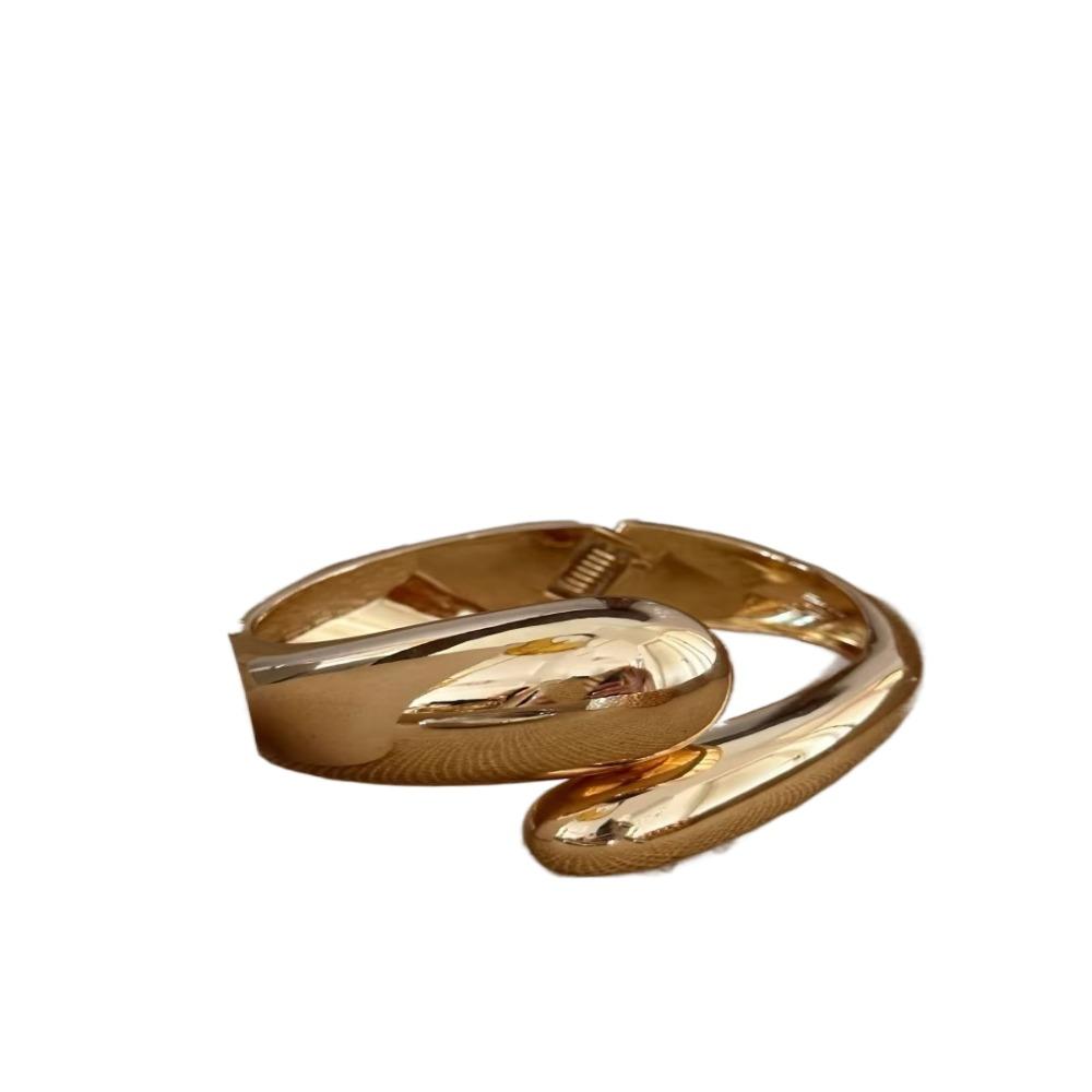 Europe American Style Metal Geometric  Bracelets Metal Drop-shaped Bangle  Decoration