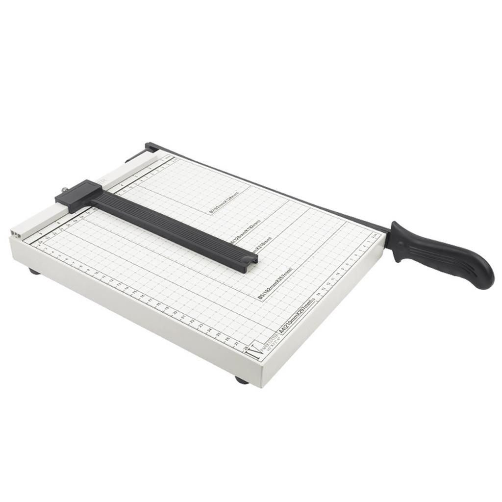 12in Paper Cutter Hard Wearing Precise Scale Sharply Blade Comfortable Handle Photo Paper Card Trimmer 30x25cm