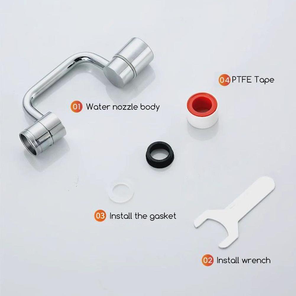Universal Faucet Extender,1080° Rotating Sink Water Faucet Aerator,Kitchen Tap Washbasin Faucets Bubbler Nozzle Robotic Arm