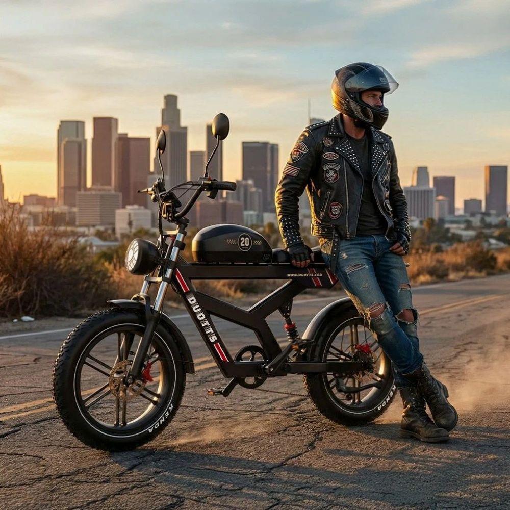 Electric bicycle Duotts F20, 750W motor, 52V 27AH battery, top speed 40 km/h, cruising range 140km, 20x4.0 inch tires