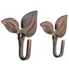 Home&Living Leaf Shape Curtain Door Wall Hat Hooks Holder Hanger