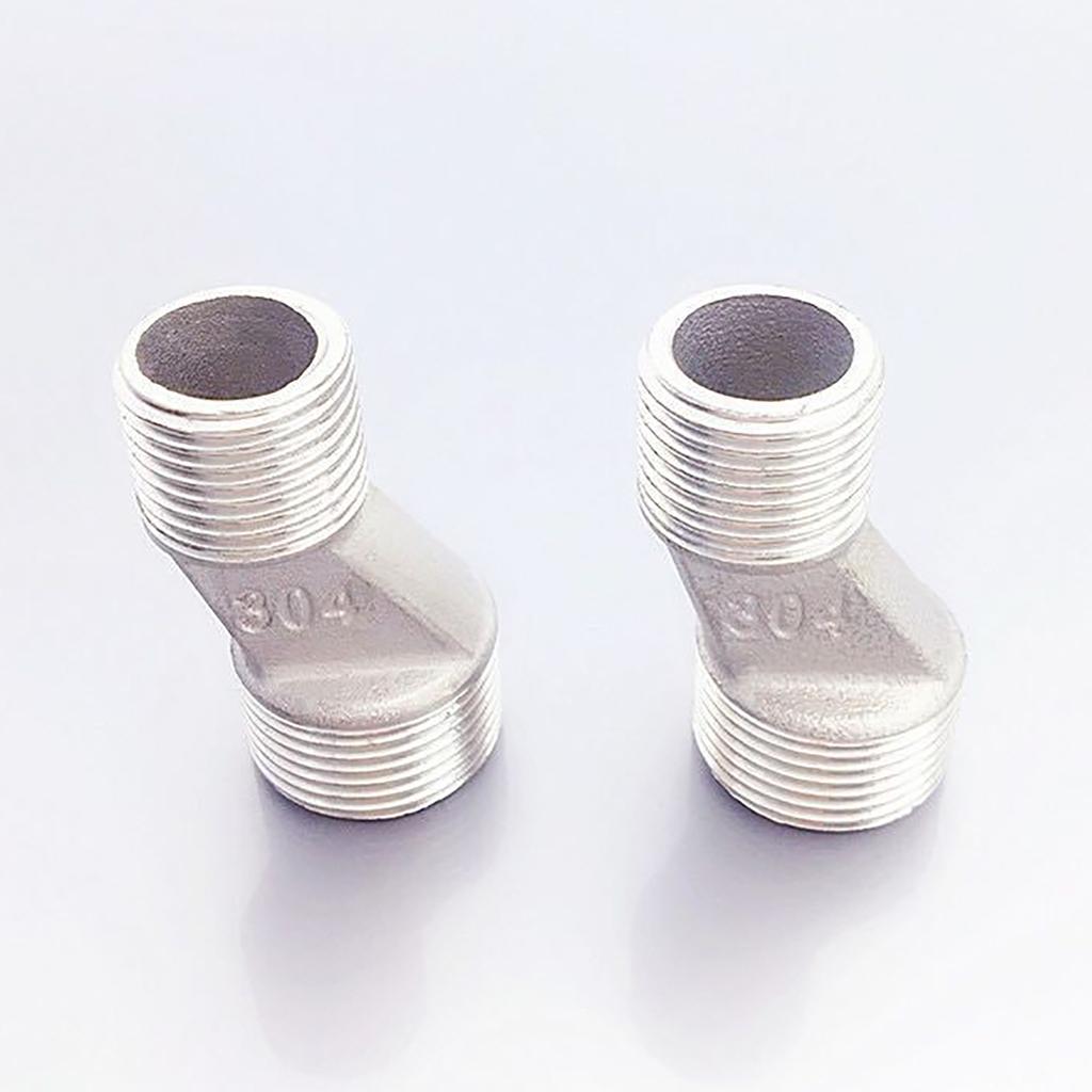 Pack of 2 Steel Connection Adapters Steel Eccentric Connection Pieces Wall Faucet Connectors Simple Installation
