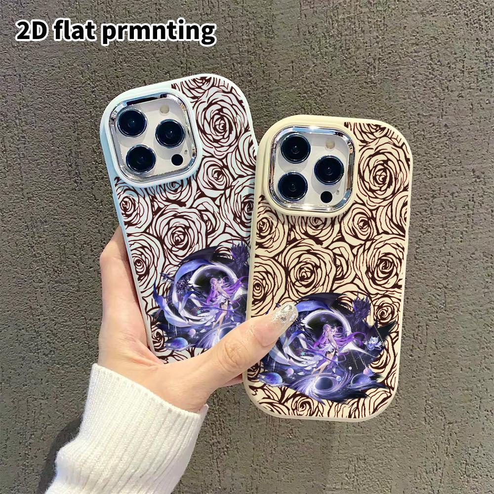 Чехол для телефона: 2D плоский дизайн, подходящий для защитного чехла iPhone 18 17 16 15 14 13 Pro, стиль для пары, девушка со звездным небом, рождественские и хэллоуинские подарки
