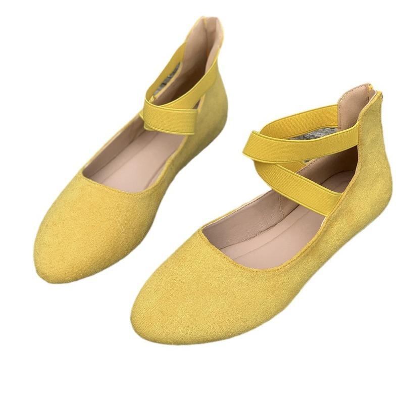 Женские балетки, женские туфли с круглым носком и неглубокими эластичными ремешками, женские туфли на плоском каблуке
