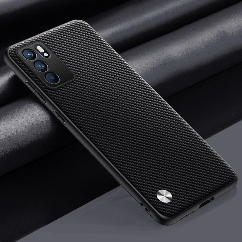 Роскошный чехол из искусственной ПУ кожи для OPPO Reno 6 5G, задняя крышка, матовый силиконовый противоударный чехол для полной защиты телефона для OPPO Reno6 5G