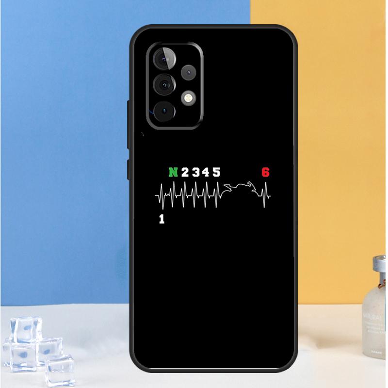Motorcycle Heartbeat For Samsung Galaxy A13 A33 A53 A36 A26 A05 A06 A16 A54 A34 A14 A32 A52 A55 A35 A15 A56 Case