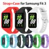 Silicone Case+Strap for Samsung Galaxy Fit3 Replacement Sport Wristband Bracelet Belt Integrated Band for Samsung Fit 3