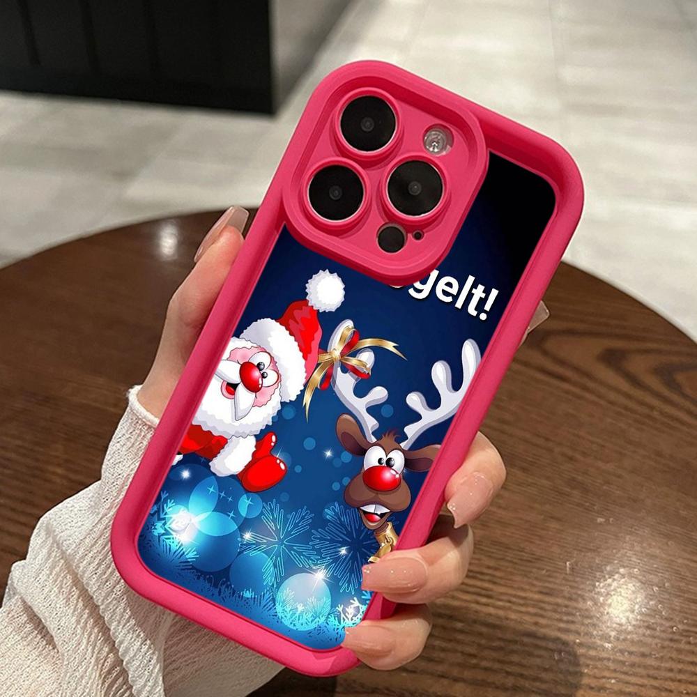 Чехлы для телефонов Ae117 Merry Christmas Happy New Year для iPhone 16 14 13 11 Pro Max 15 7 8 Plus 12 mini XR XS Max Angel Eye Ladder Protective Cover