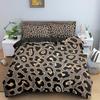 Leopard Print King Queen Duvet Cover Brown Cheetah Skin Pattern Bedding Set For Teens Girl Women Leopard 2/3pcs Soft Quilt Cover