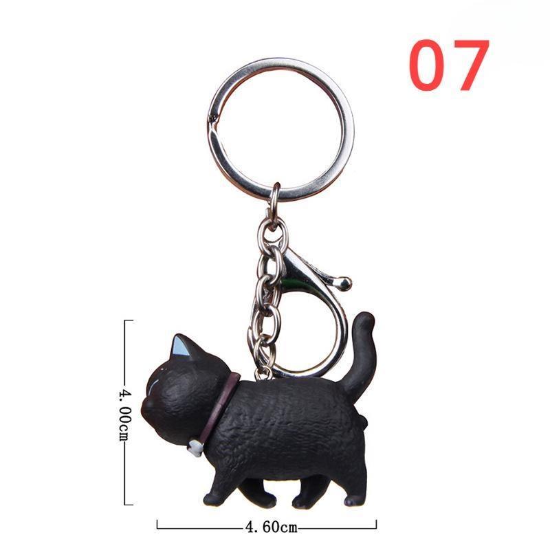 1Pc Cartoon Kittens Keychain Cure Animal Key Chain Cat Pendant for Women Car Key Ring Purse Bag Accessories Gifts