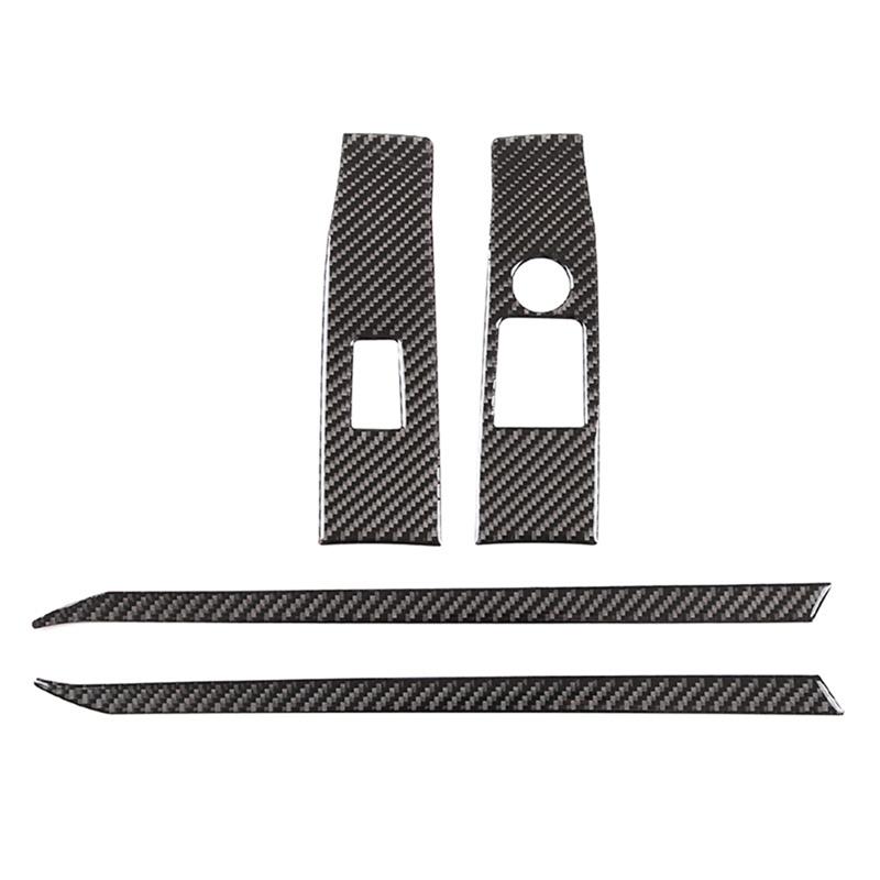 WO-For Toyota Supra GR A90 - Soft Carbon Fiber Car Door Armrest Window Switch Panel Sticker Trim Parts (RHD)