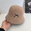 Простая вышивка бант панама женская осень и зима для улицы чтобы согреться и показать маленькое лицо утолщенная панама трендовая панама