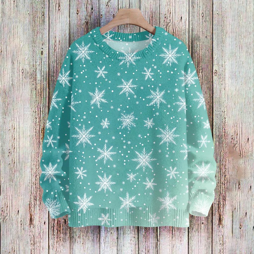 Christmas Sweatshirts For Women Knit Sweater Cute Shirt Fall Crewneck Pullover Tops