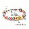Type 2 Diabetes Bracelet Stainless Steel Engraved Bar Double Braided Nylon Rope for Men Women