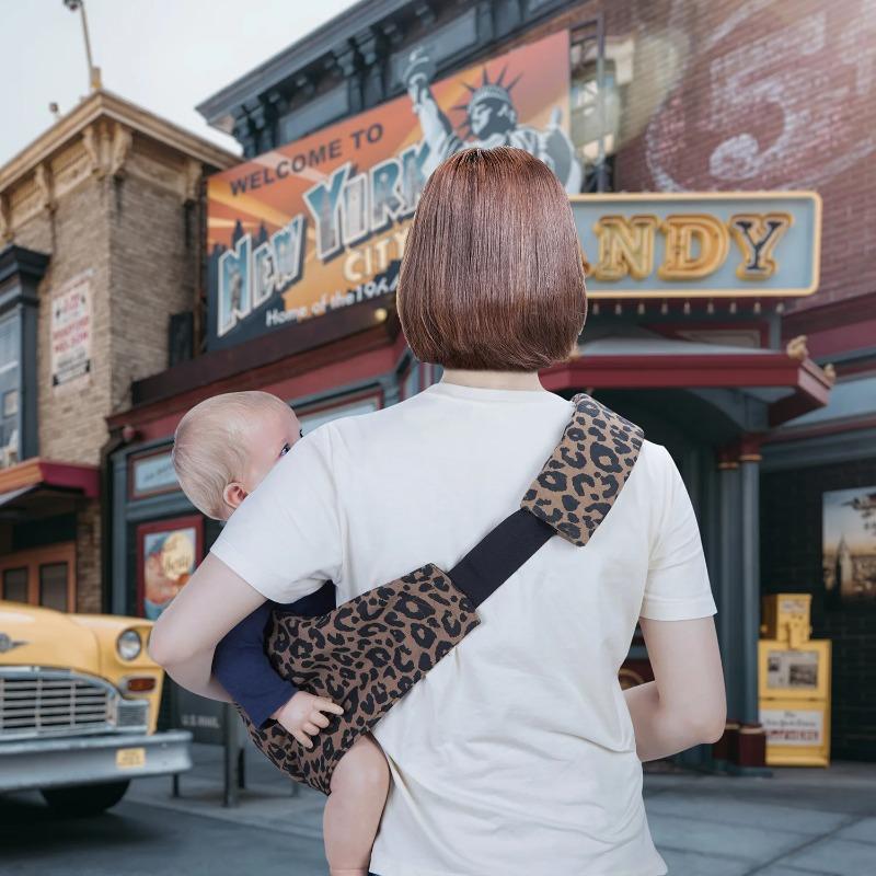 Портативный новый с леопардовым принтом через плечо переноска для младенцев, удобная для родителей, покупок, путешествий и поездок с детьми