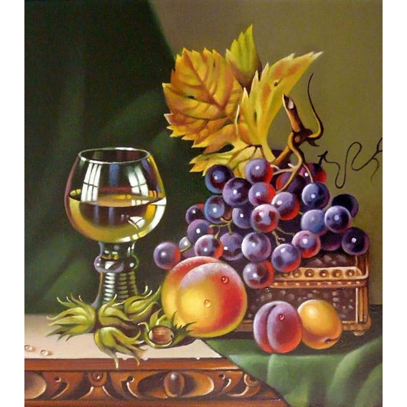 DIY алмазная живопись фрукты полная квадратная дрель Алмазная вышивка цветы картина Алмазная мозаика кухня настенное искусство домашний декор