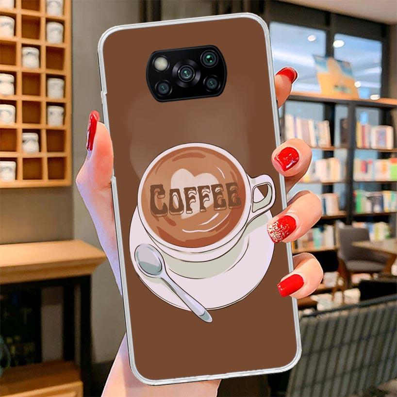 Coffee Wine Cup Cover Phone Case For Xiaomi Poco F7 Ultra X7 X6 X5 Pro M7 Redmi 15C 15 13C 13 12C 12 10C 10 9A 9C 9T 9 Shell Poc