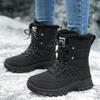 Anti-slip Winter Snow Boots Women Fashion High-top Boots Plush Cotton Shoes Ladies Outdoor Walking Hiking Shoes