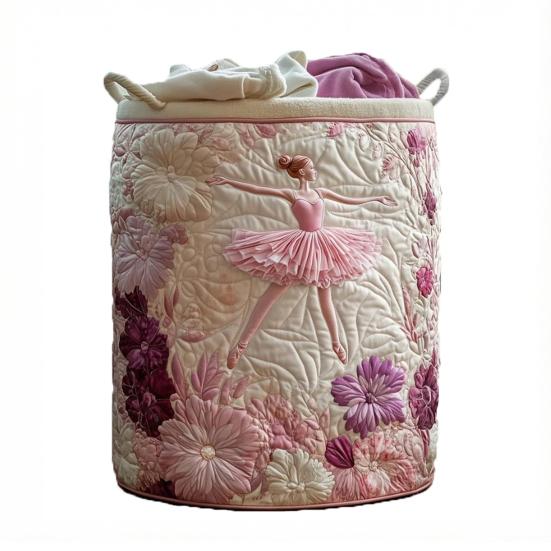 Стеганая Корзина для Белья Тканевая Цветочная Корзина для Хранения с Ручками Бохо Корзина для Одежды для Стирки Детской Комнаты Спальни Одежды Детских Игрушек