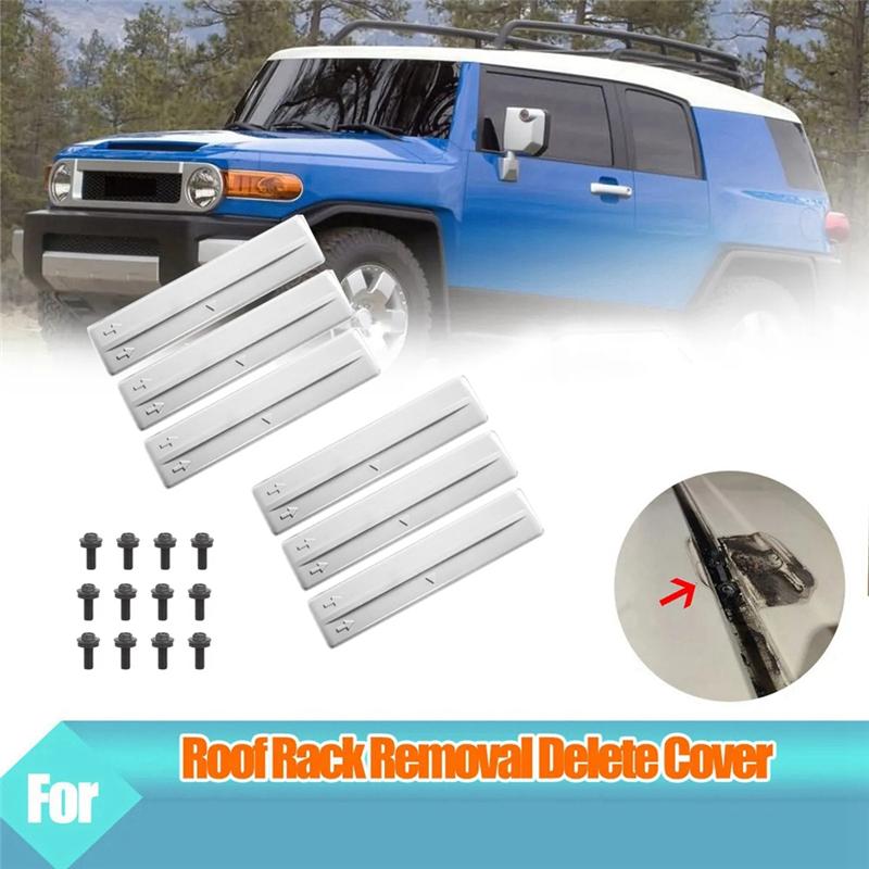 6Pcs Roof Drip Rack Removal Cover Trim Clips With Screws 75596-35020 For Toyota FJ Cruiser 07-14 RAV4 Lexus 90119-08C47-A87Q