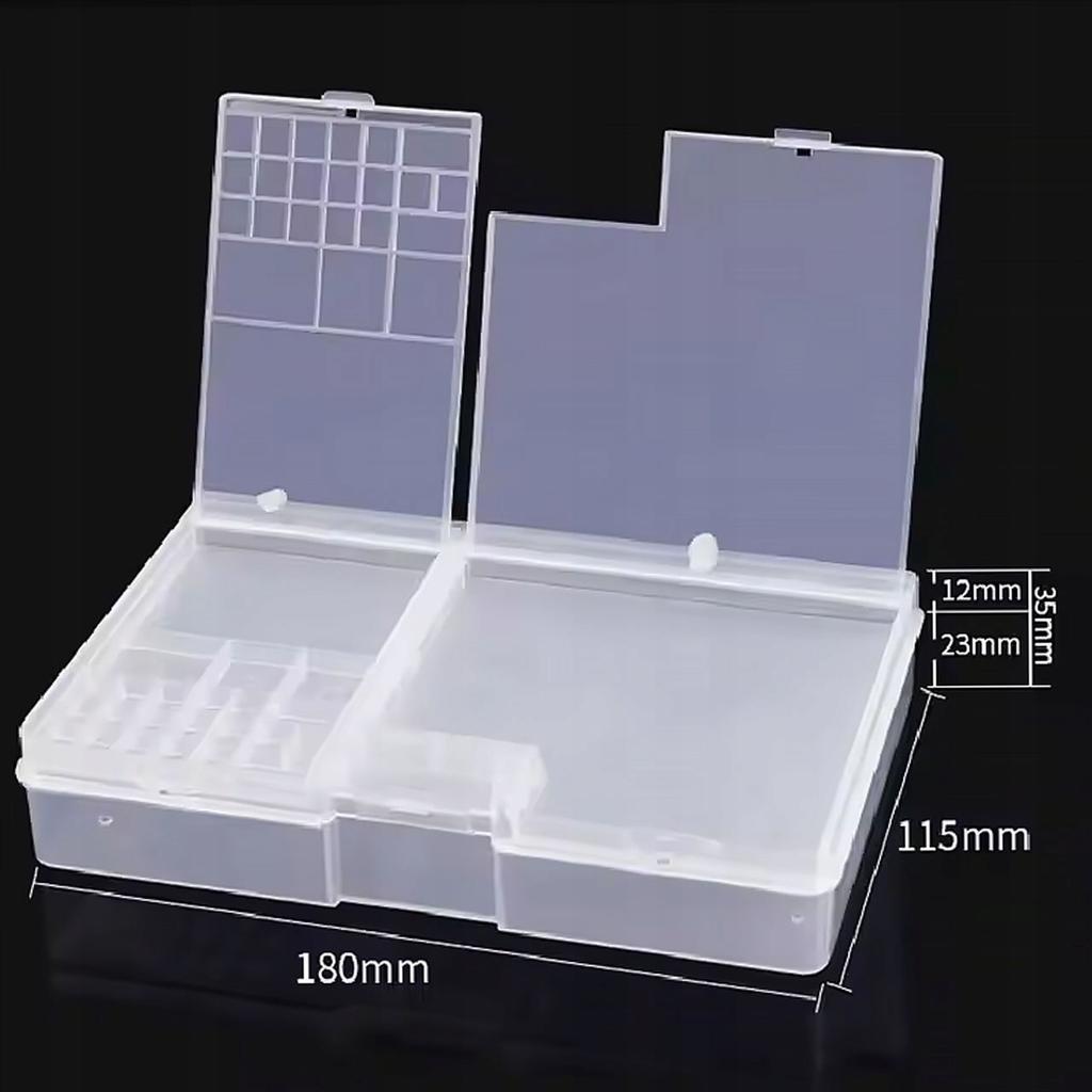 Rosfix Dwupoziomowy Organizer na Komponenty – Przezroczysta Konstrukcja | Wymiary 180 x 115 x 35 mm | Trwały Materiał PP