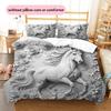 Relief Animals Pattern Bedding Quilt Set  Home Decoration  Gift (1 * duvet cover + 2 * pillowcase  without core)