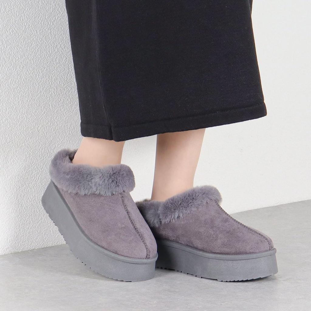 Dedes Sheepskin Thick Unisex Boots, Slip-On Flats, Fluffy, 4.5cm Sole, Fur, Snow, Winter, Warm, Boa,