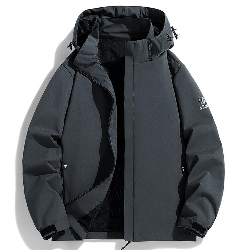 Новая мужская спортивная и повседневная куртка Куртка для осени и зимы, для альпинизма на открытом воздухе, ветрозащитная, модная однотонная и универсальная