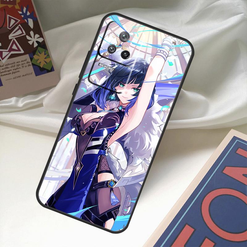 Genshin Impact Yelan Funda For POCO M6 Pro X3 X4 X5 X6 M5s F3 F5 Xiaomi 13T Pro 12T 11T 12 13 Lite 14 Ultra Case