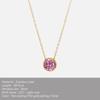 SUNIBI Stainless Steel Birthstone Necklace for Woman Gold Color Bride Designer Pendant Necklaces Birthday Gift Jewelry Wholesale