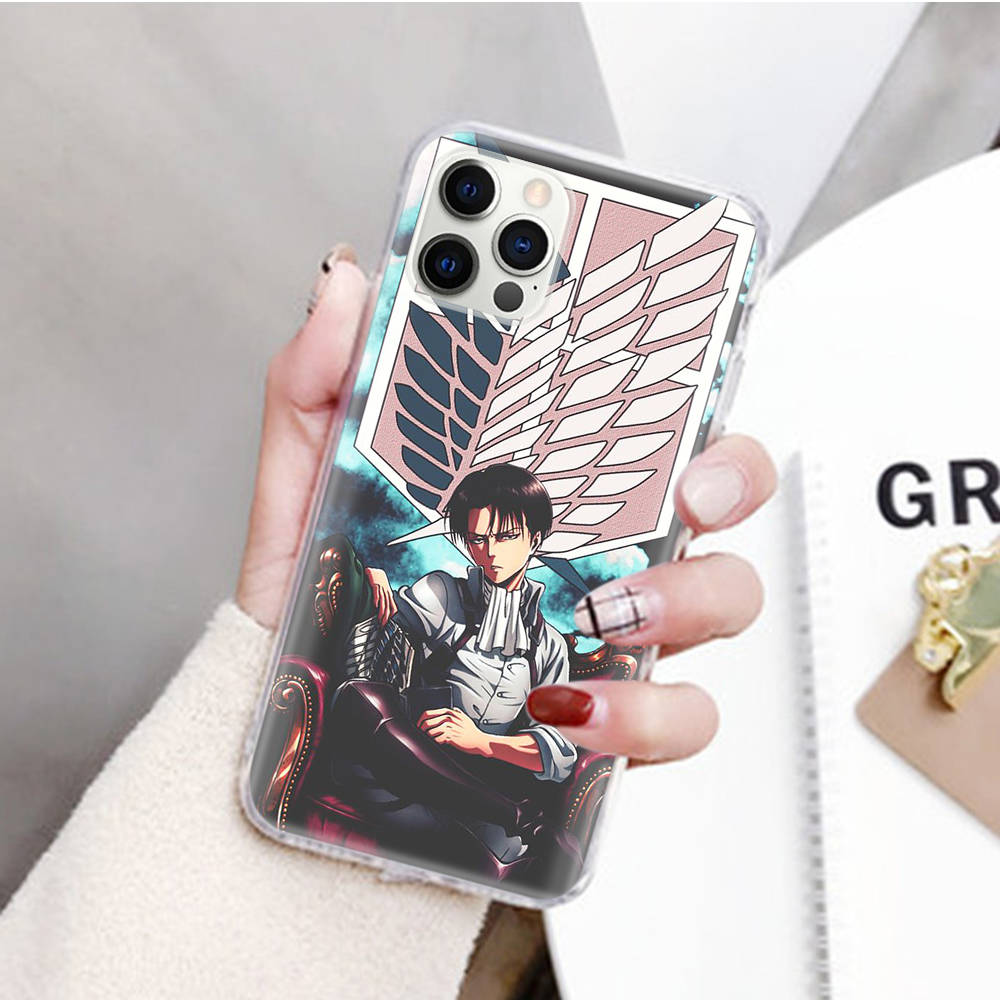 JW87 Attack On Titan Transparent Case for Samsung A04 A14 A23 M33 M53 Realme 10 9 C35 C55 VIVO Y02 X80 Infinix Hot 30 Note 11 Tecno Spark 8P Pro