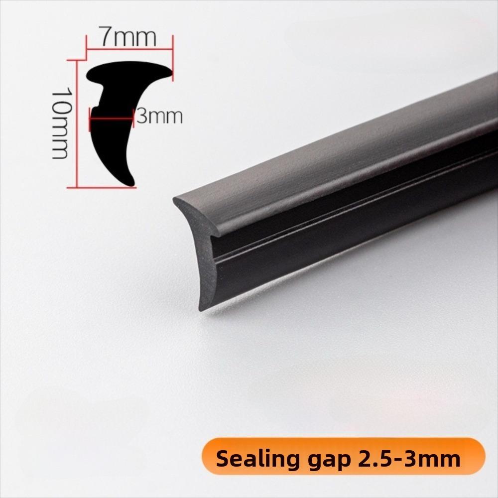 10meter/set Silicone Aluminum Window Sealing Strip Slot Type Cold Resistant Door and Window Sealing Pressure Strip