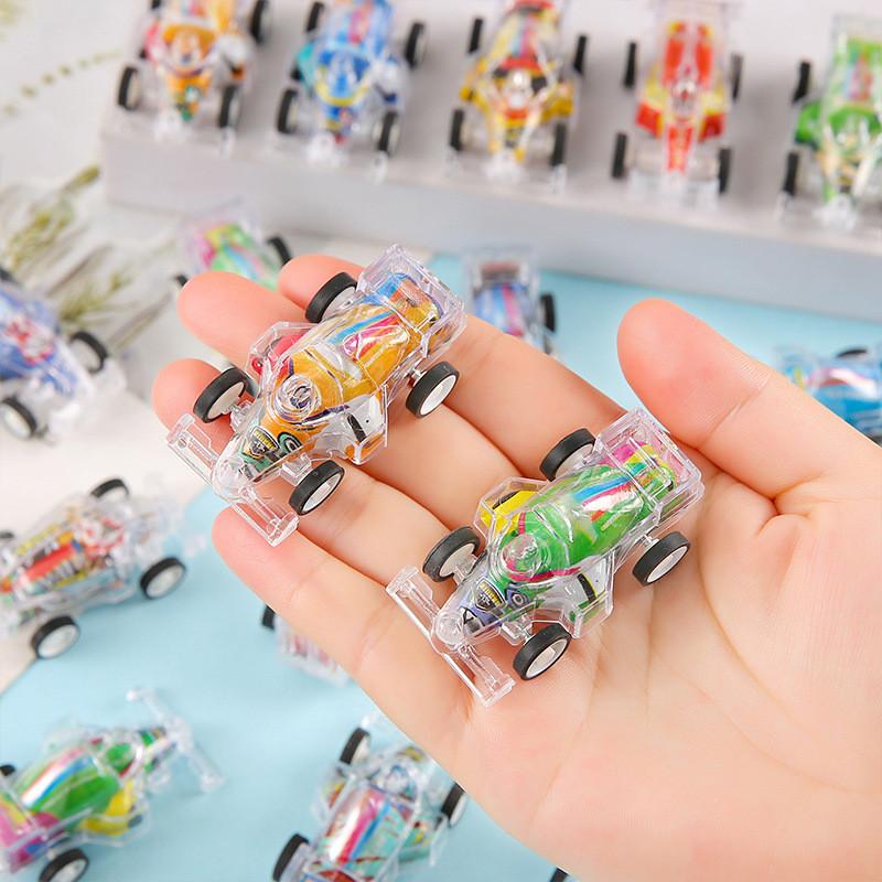 Mini Simulation Inertial Transparent Double Layer Graffiti Car Toy Children