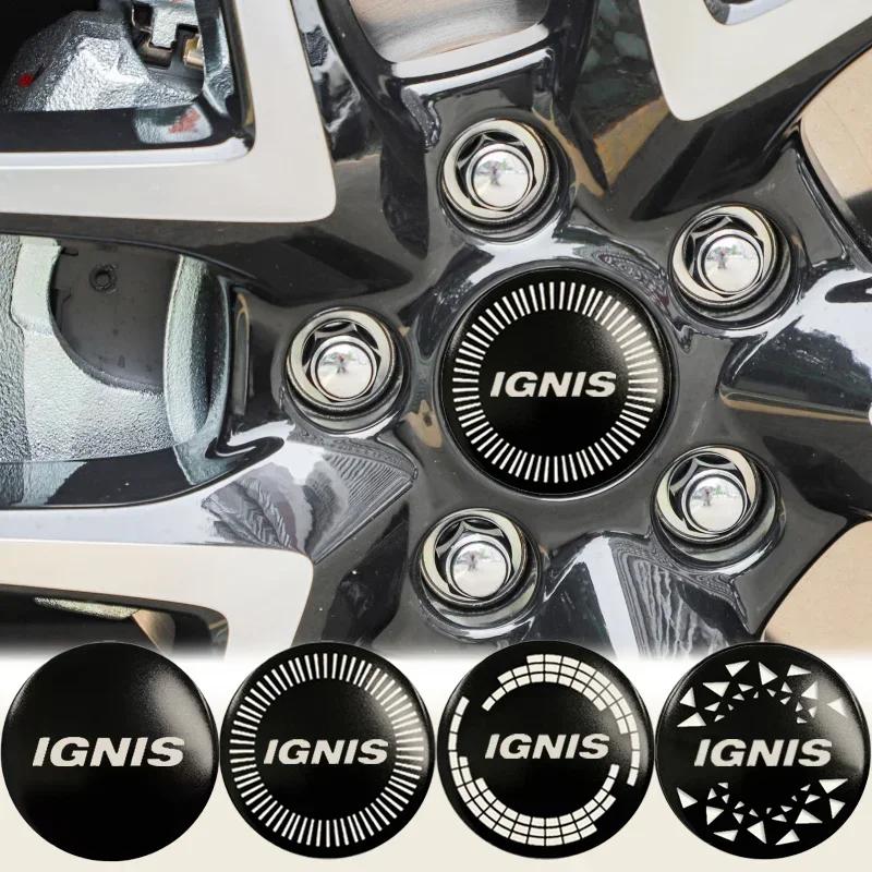 4Pcs 56/60/65mm Alloy Car Wheel Hub Center Caps Stickers For Suzuki IGNIS Logo Emblem Badge Auto Exterior Accessories