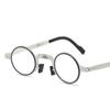 Retro Folding Reading Glasses for Men Women Metal Frame Anti-blue Light Eyeglasses with Free Case