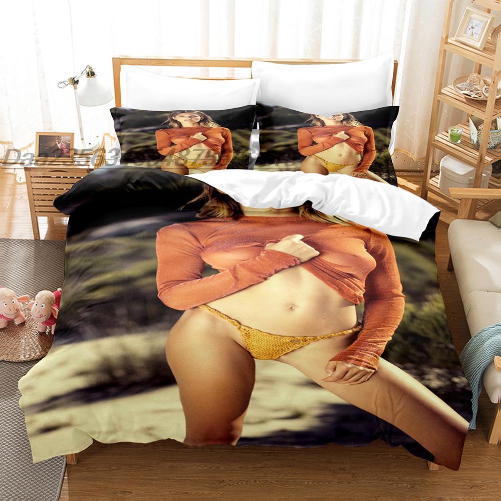 Коллекция постельного белья Bikini Gilr Односпальная, Полуторная, Двуспальная, Евро, King Size Коллекции одеял для спальни взрослых Каваий, Сексуальная, Большая грудь Camas
