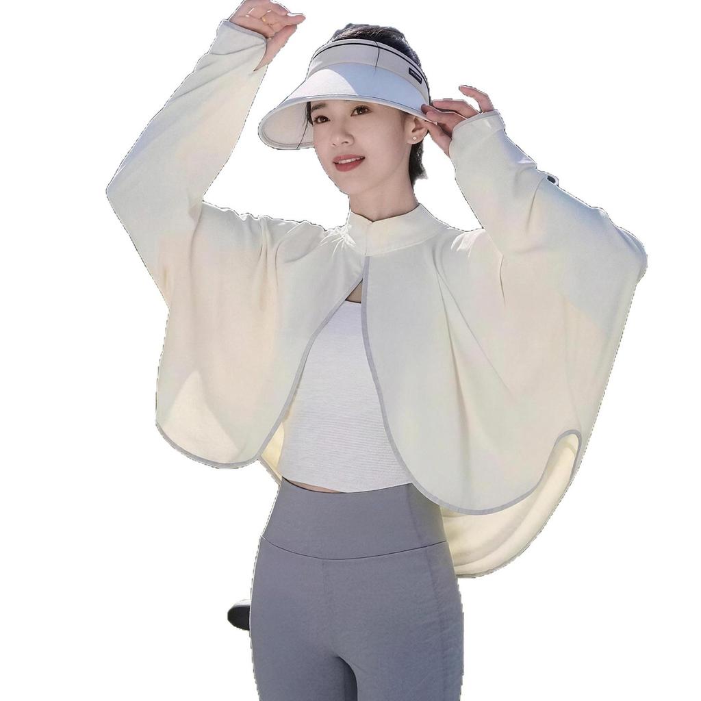 Sunscreen Shawl Women's Summer Shade Driving Cycling Air Conditioning Shirt Blouse Cloak Breathable Loose Long Sleeve Ice Silk Jacket