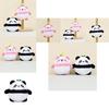 Cute Panda Plush Toy Keychain Short Plush Stuffed Doll For Couples