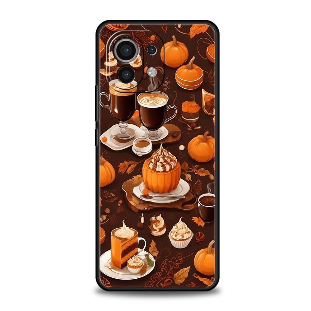 Чехол для телефона 'Тыква Осенние Листья Кофе' для Xiaomi Mi 17 Pro Max 15 14 13 12 11 Ultra 15T 14T 13T 12T Pro Lite Мягкий ТПУ