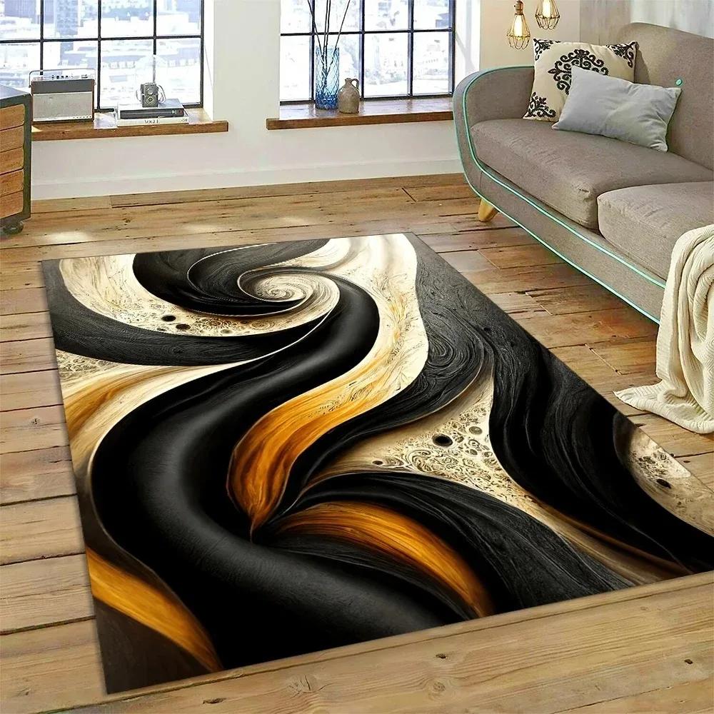 Luxurious Abstract Marble Carpet for Living Room Sofa Home Decoration Large Rugs Non-slip Bedroom Bedside Coffee Table Floor Mat