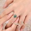 Green Zircon Rings Jewelry Accessories Wedding Rings New Rhinestone Rings  Women