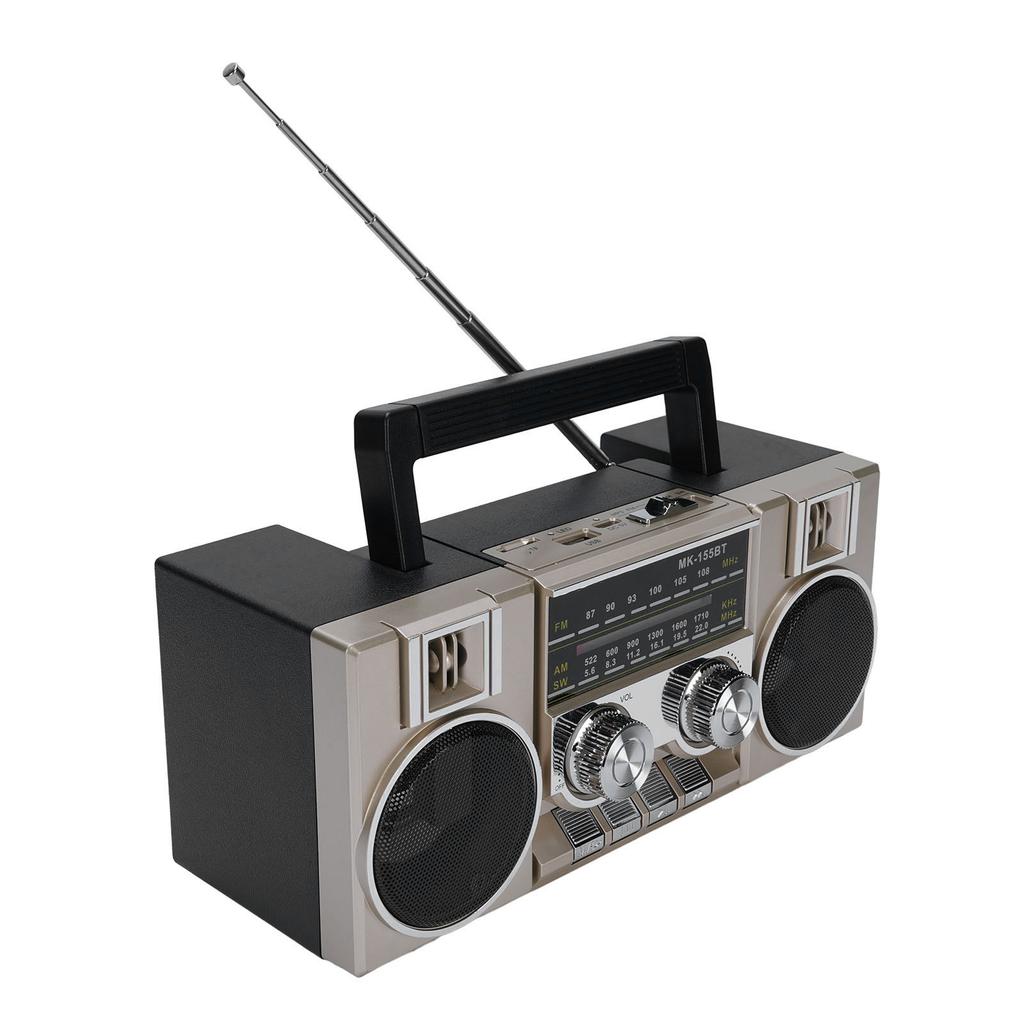 Portable FM AM SW Radio Full Band Clear Sound Quality Radio with RGB Speaker for Garden Bathroom